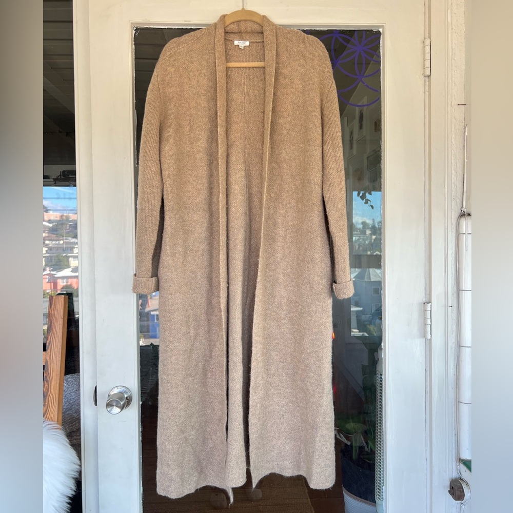 Splendid x Celia Janerog Long Camel Knit Cardigan Sweater Size M